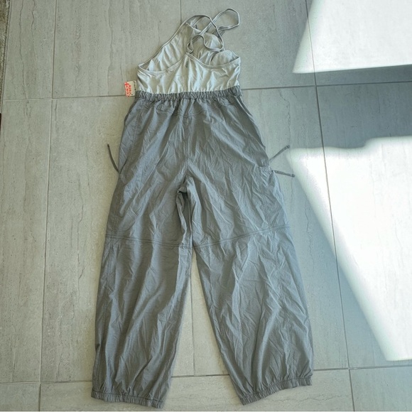 Free People Movement Back Packer Onesie Jumpsuit Color Muted Beige Size S - Picture 8 of 10
